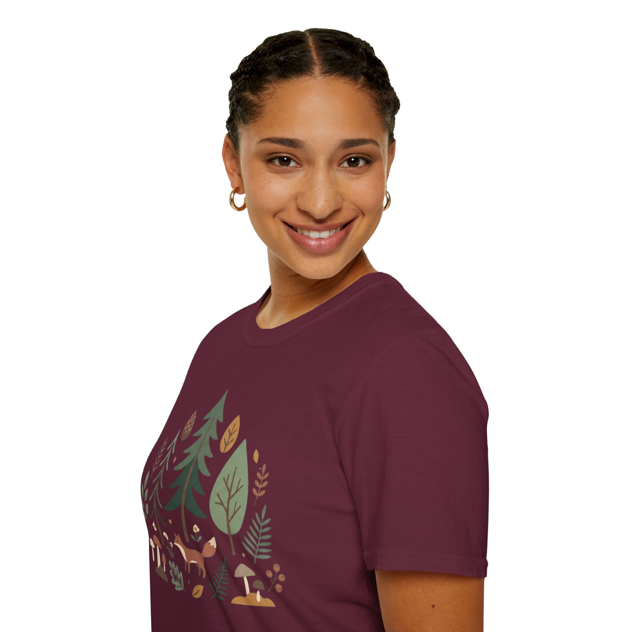 Woodland Fox T-Shirt — Nature Forest Camping Graphic Tee