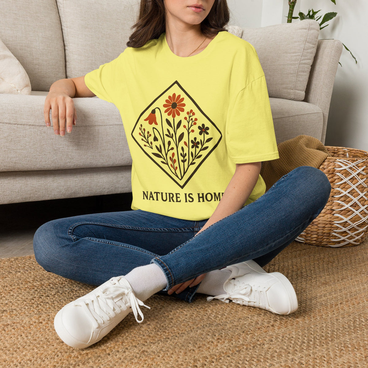 "Nature Is Home" Floral T-Shirt