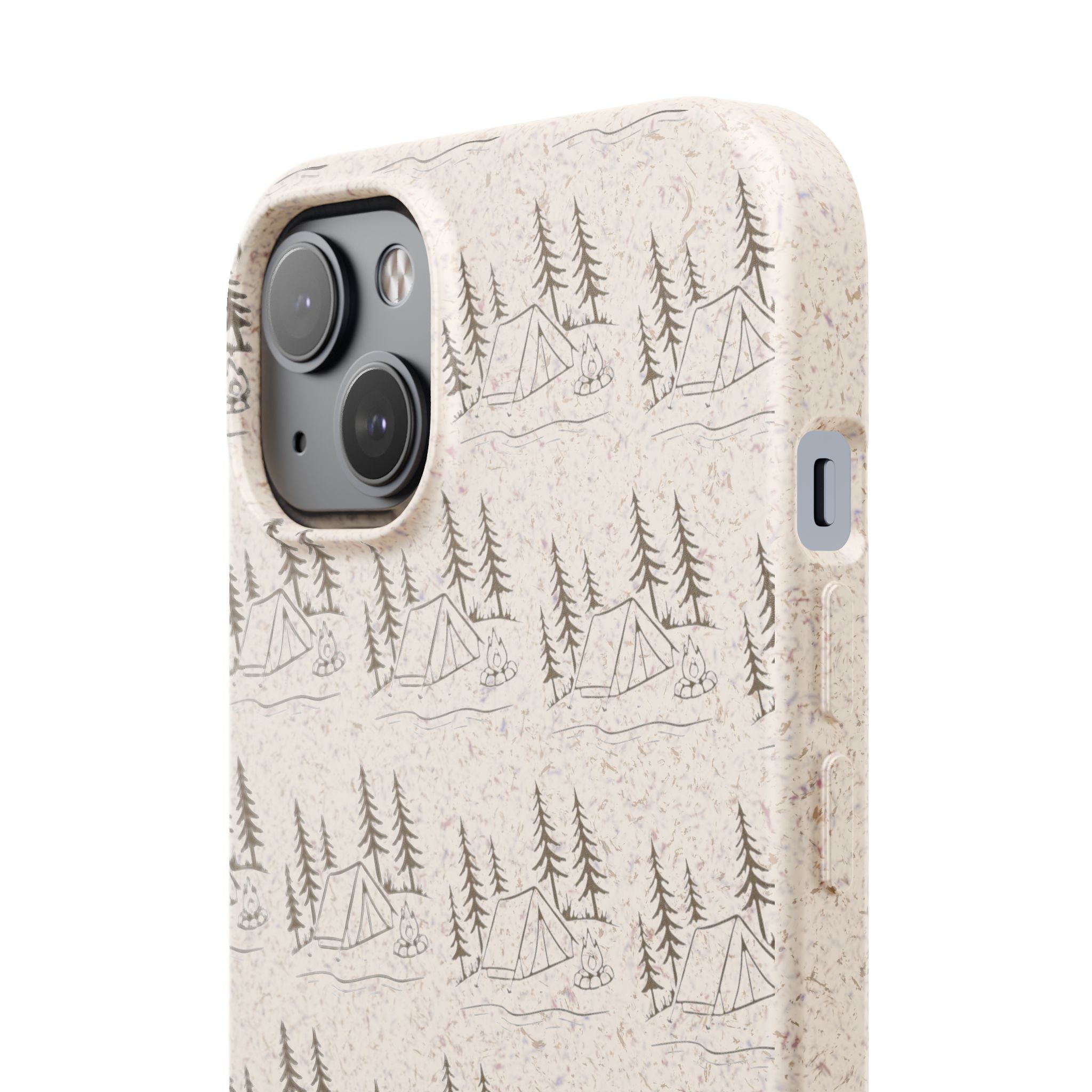 Biodegradable Phone Case — Eco-Friendly Forest Sketch Pattern