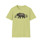 Bear & Forest T‑Shirt - Rustic Woodland Graphic Tee