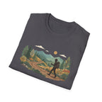 Hiker Mountain Sunset T-Shirt — Scenic Trail Adventure Tee