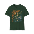 Climber on Cliff with Eagle T-Shirt