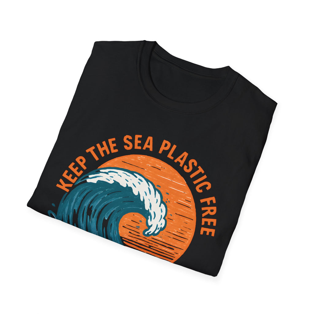 Keep the Sea Plastic Free T-Shirt — Ocean Conservation Wave Tee
