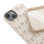 Biodegradable Phone Case — Eco-Friendly Forest Sketch Pattern