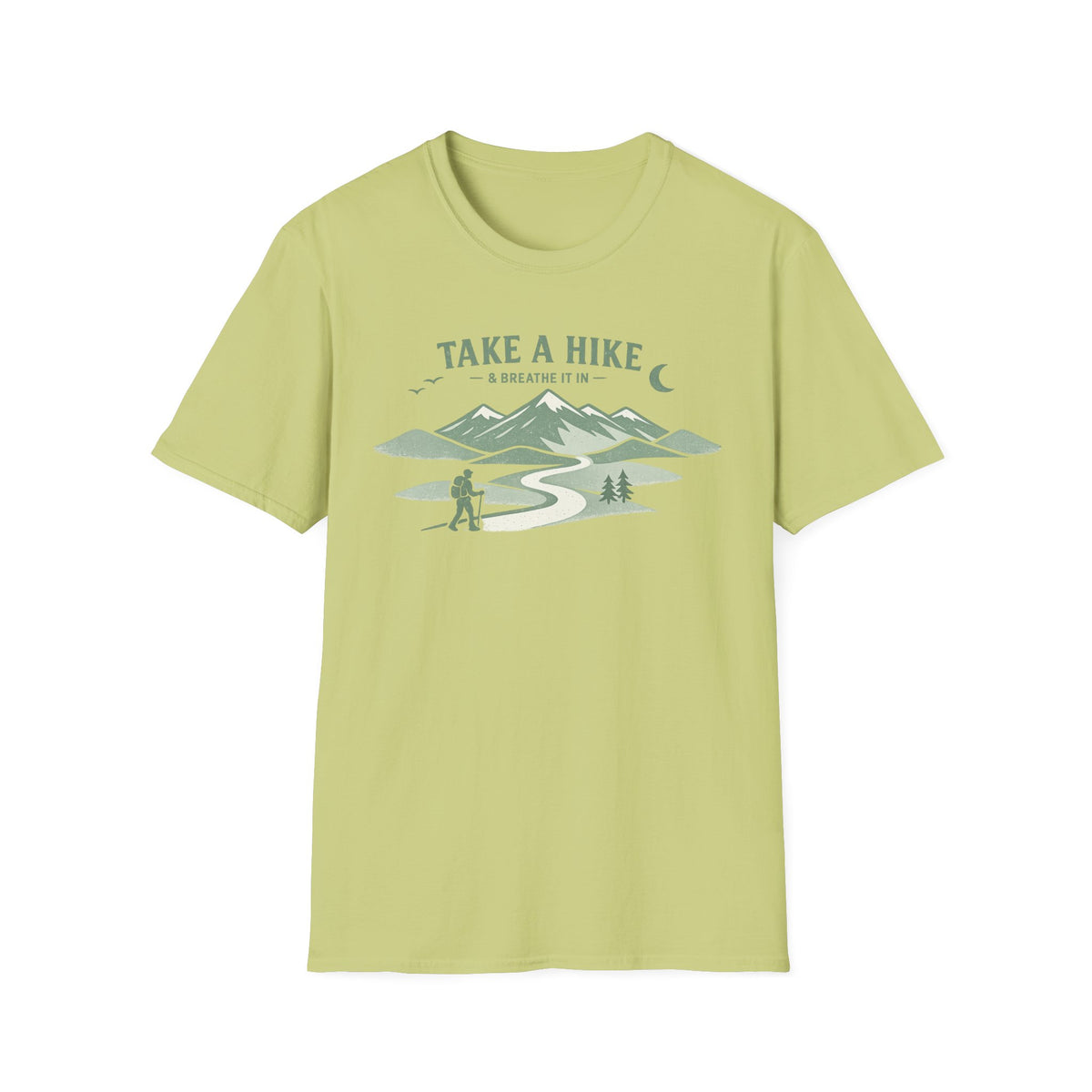 "Take A Hike & Breathe It In" Outdoor Hiking Graphic Tee