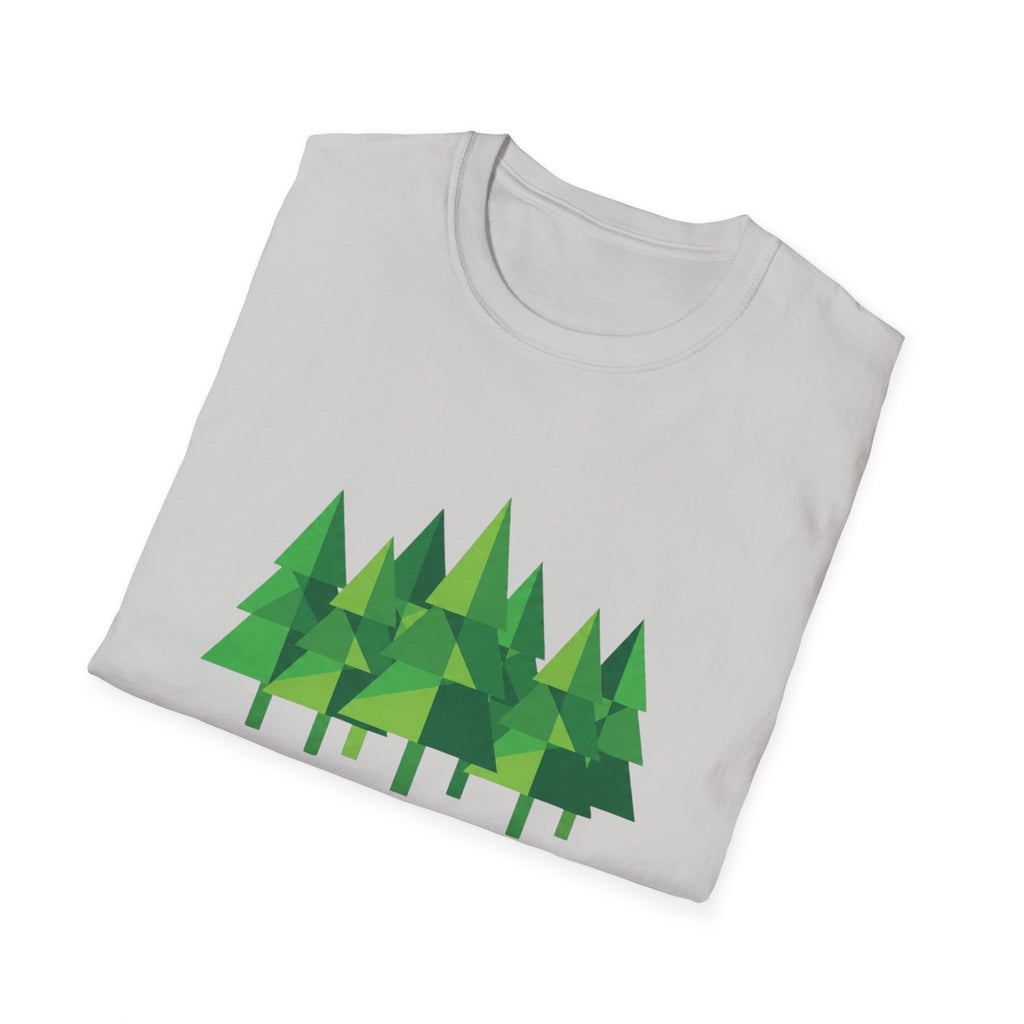 Forest Graphic T-Shirt — Minimal Green Pine Trees Tee