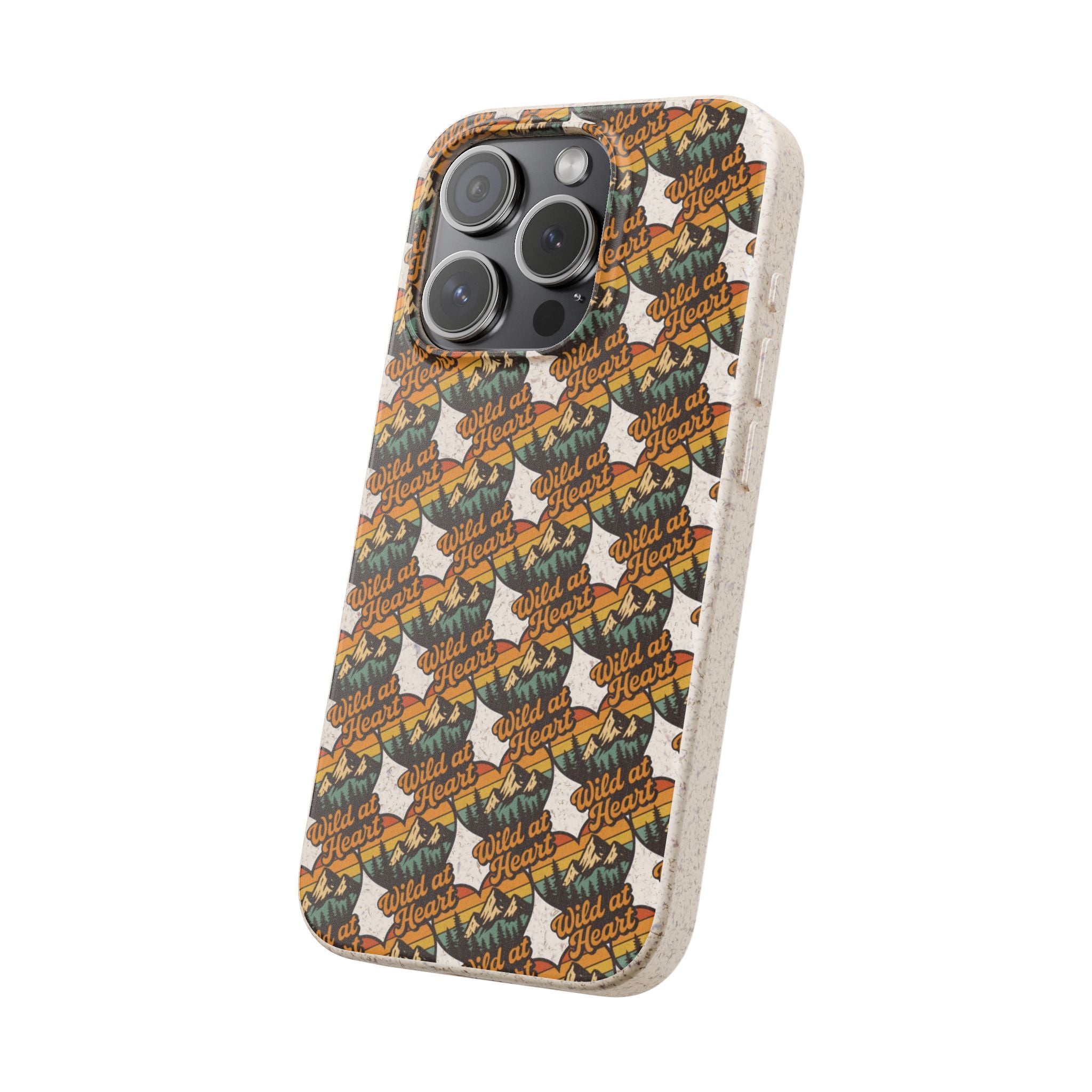 Eco-Friendly Phone Case — Vintage Camper Pattern Biodegradable iPhone Cover