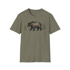 Bear & Forest T‑Shirt - Rustic Woodland Graphic Tee