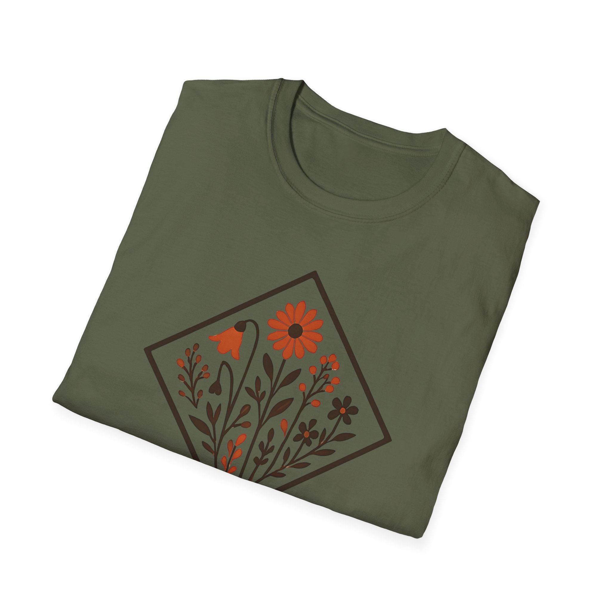 Floral Motif "Nature Is Home" T-Shirt