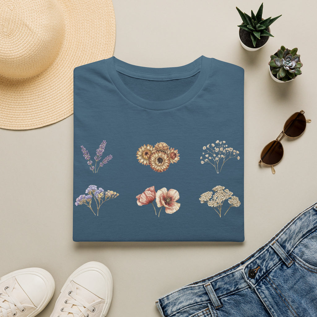 Floral Dried Mini Bouquets T-Shirt — Vintage Botanical Graphic Tee