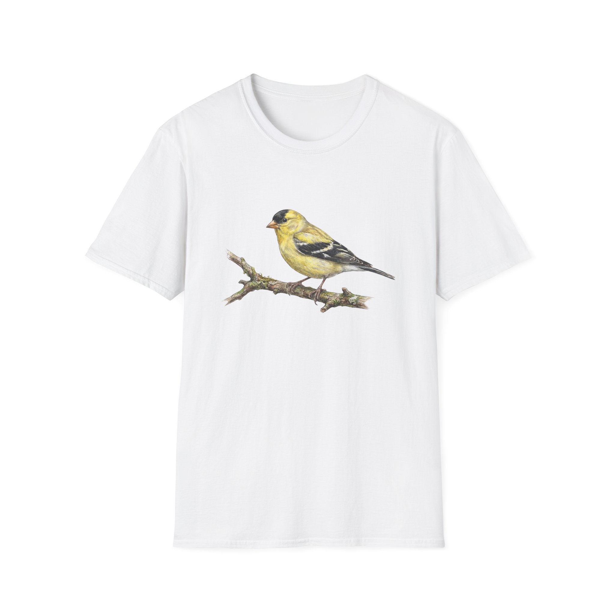 Goldfinch Bird T-Shirt – Vintage Watercolor Songbird Tee