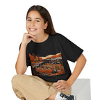 Youth T-Shirt — Autumn Lakeside Dock & Canoe Kids Tee