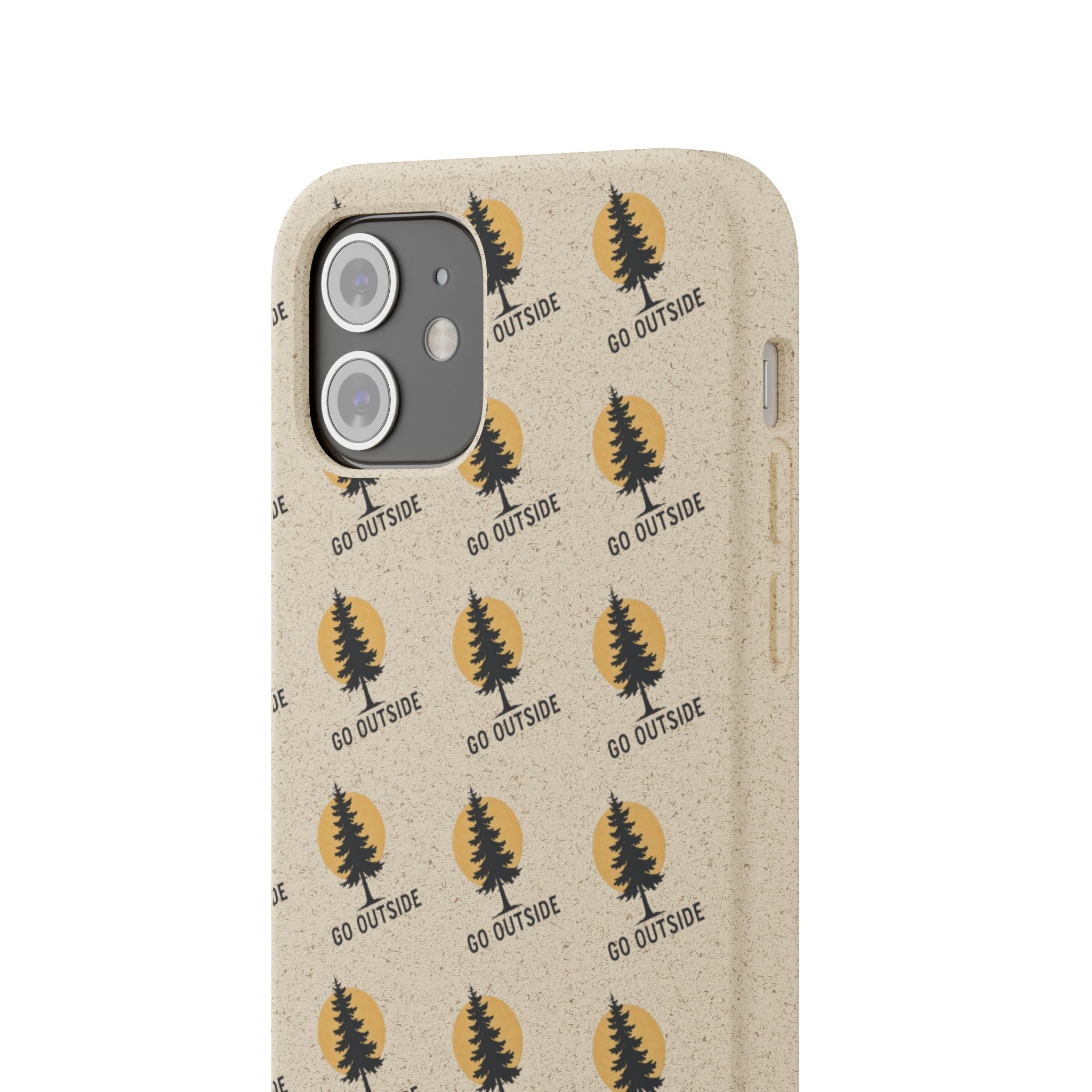 Biodegradable Phone Case — 'Go Outside' Recycled Eco-Friendly iPhone Cover