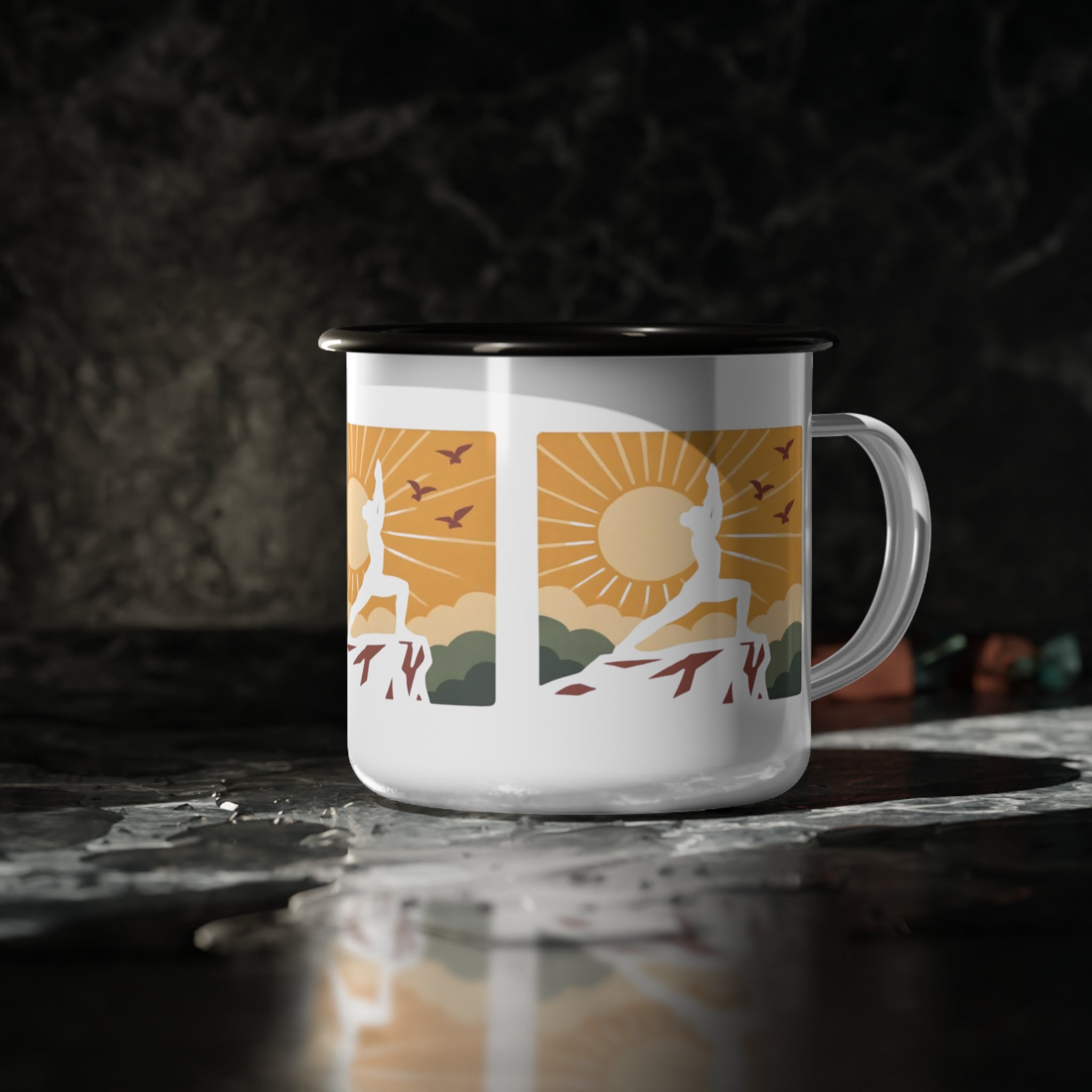 Morning Yoga Enamel Camp Cup