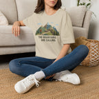 Campground Scenic T-Shirt — Minimalist Tent & Campfire Graphic