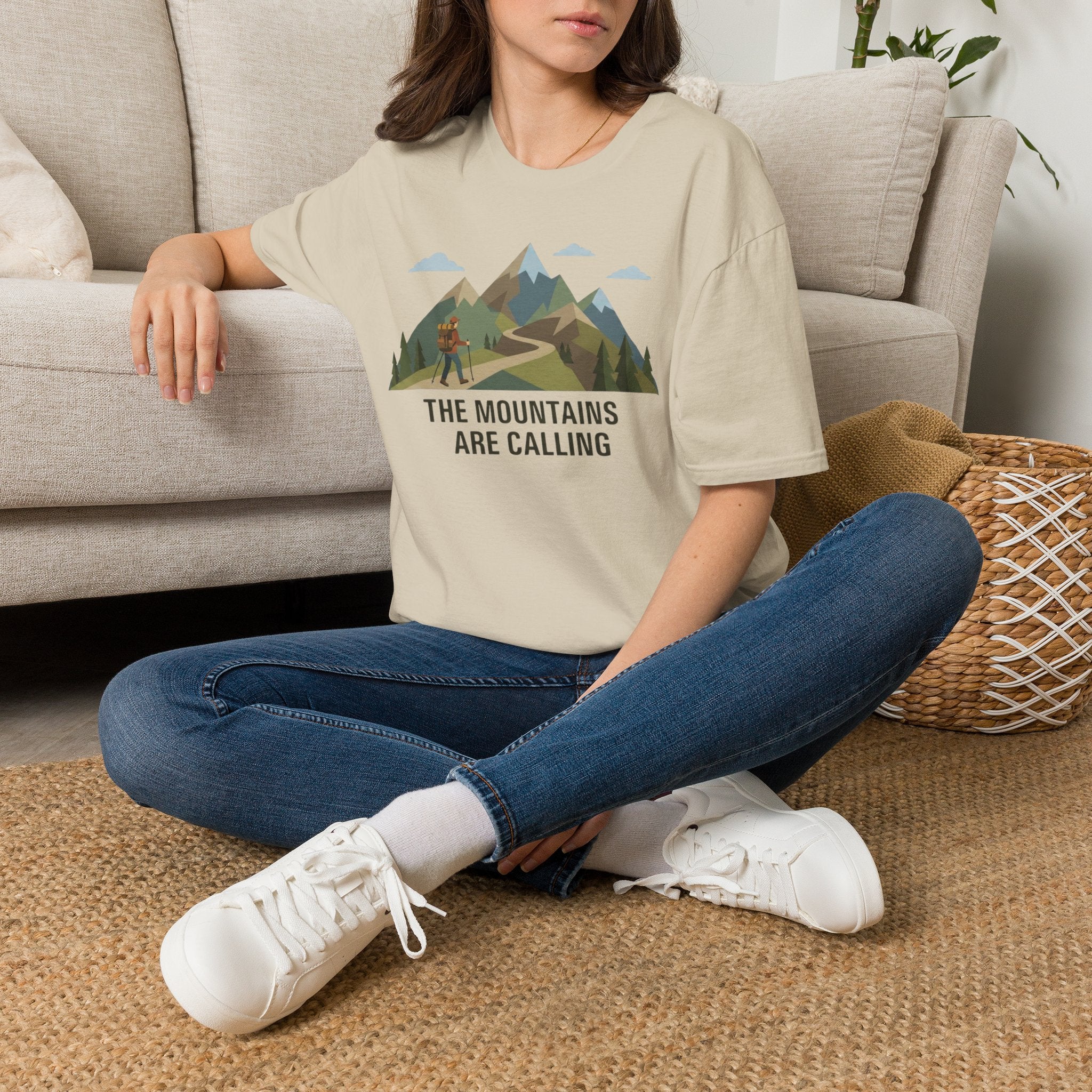 Campground Scenic T-Shirt — Minimalist Tent & Campfire Graphic