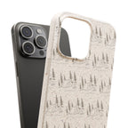 Biodegradable Phone Case — Eco-Friendly Forest Sketch Pattern