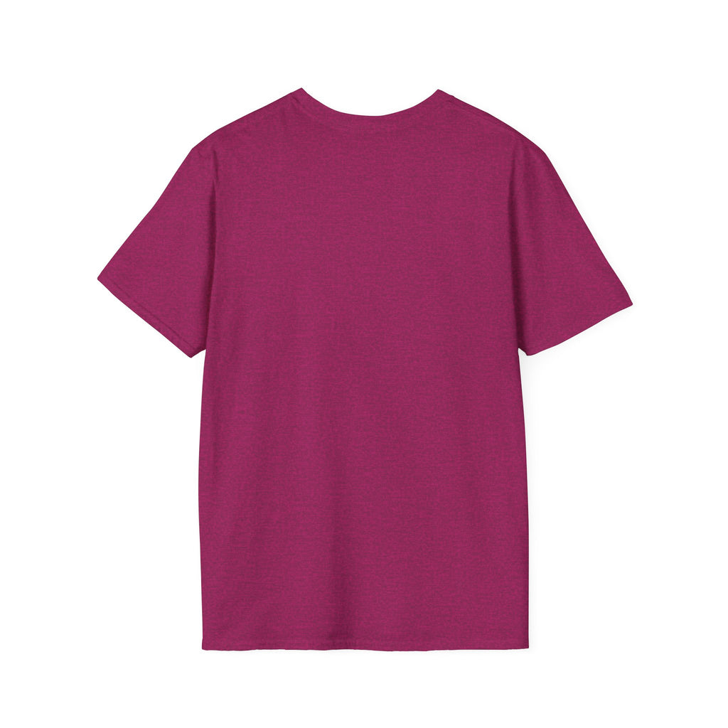 Mountain River T-Shirt — Geometric Blue Peaks & Flowing River