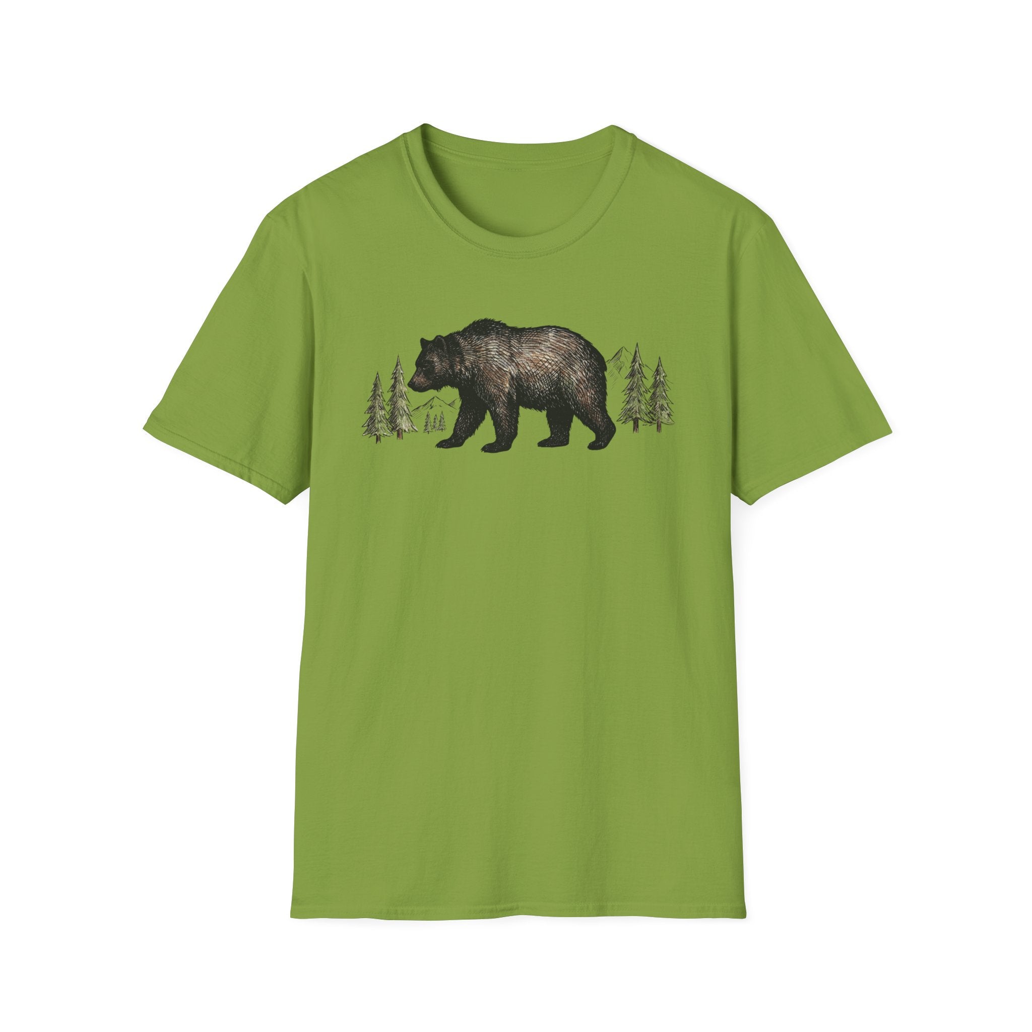 Bear & Pines T‑Shirt — Rustic Woodland Graphic Tee