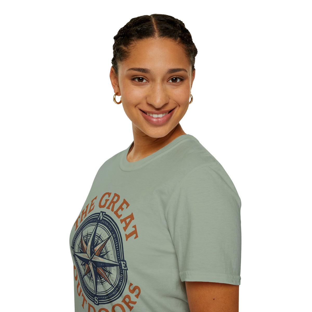 "The Great Outdoors" Compass Graphic Tee Shirt