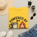Powered By Coffee And Campfires Vintage Camping T-Shirt