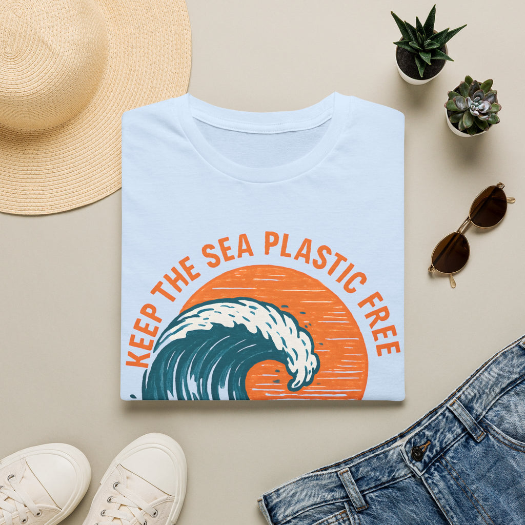 Keep the Sea Plastic Free T-Shirt — Ocean Conservation Wave Tee