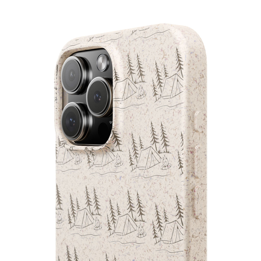 Biodegradable Phone Case — Eco-Friendly Forest Sketch Pattern