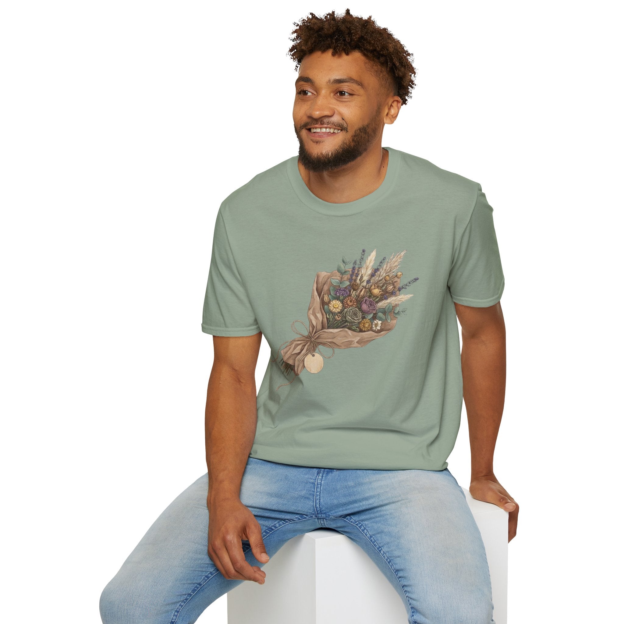 Floral Bouquet Graphic T-Shirt — Rustic Wildflower Bouquet Tee