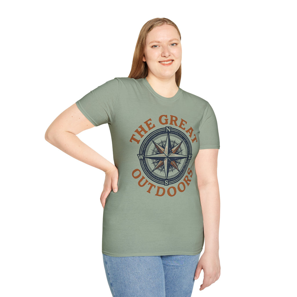 "The Great Outdoors" Compass Graphic Tee Shirt