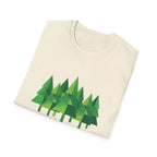 Forest Graphic T-Shirt — Minimal Green Pine Trees Tee