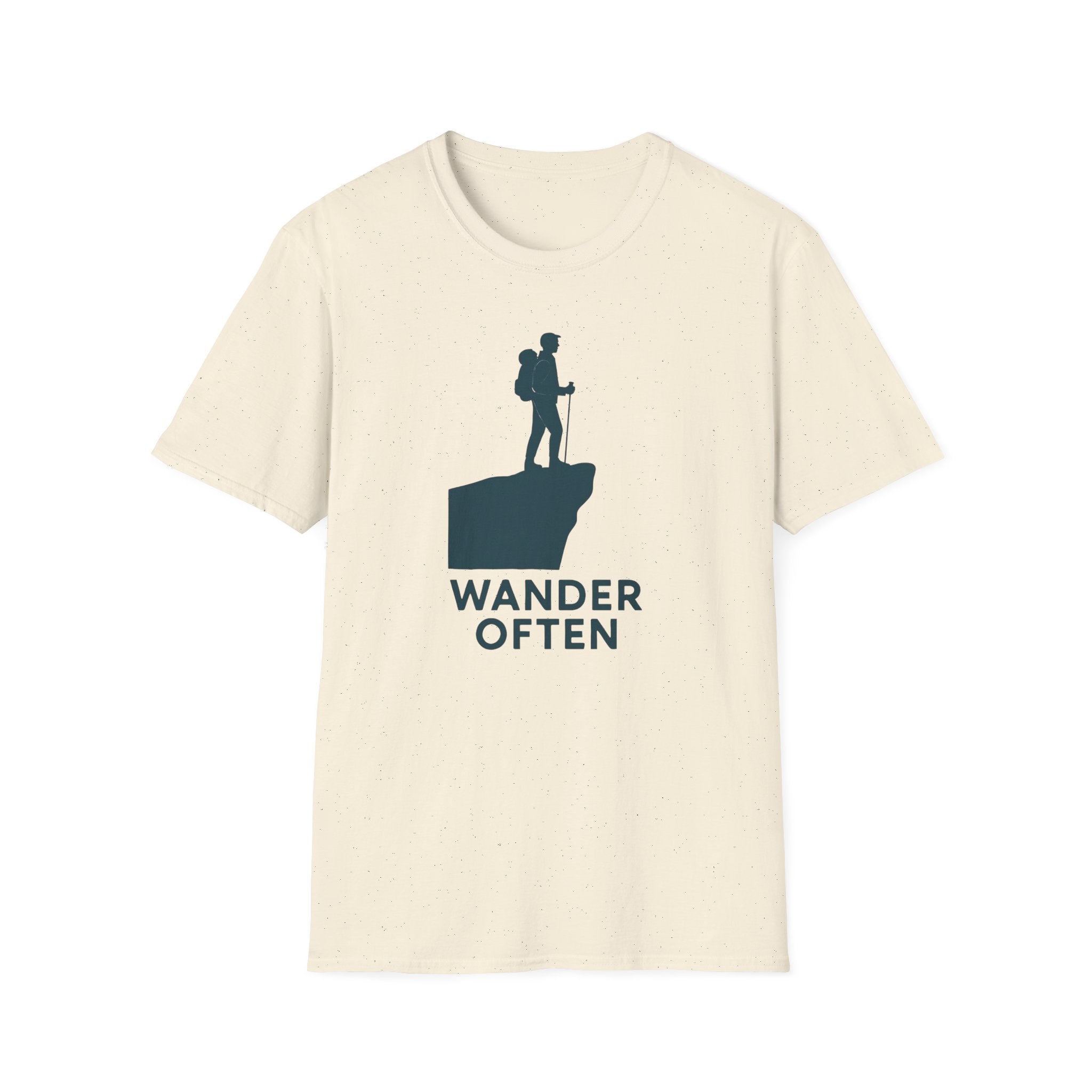 "Wander Often" Hiker on Cliff T-Shirt