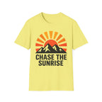 Chase The Sunrise Mountain T-Shirt — Sunrise & Peaks Graphic Tee