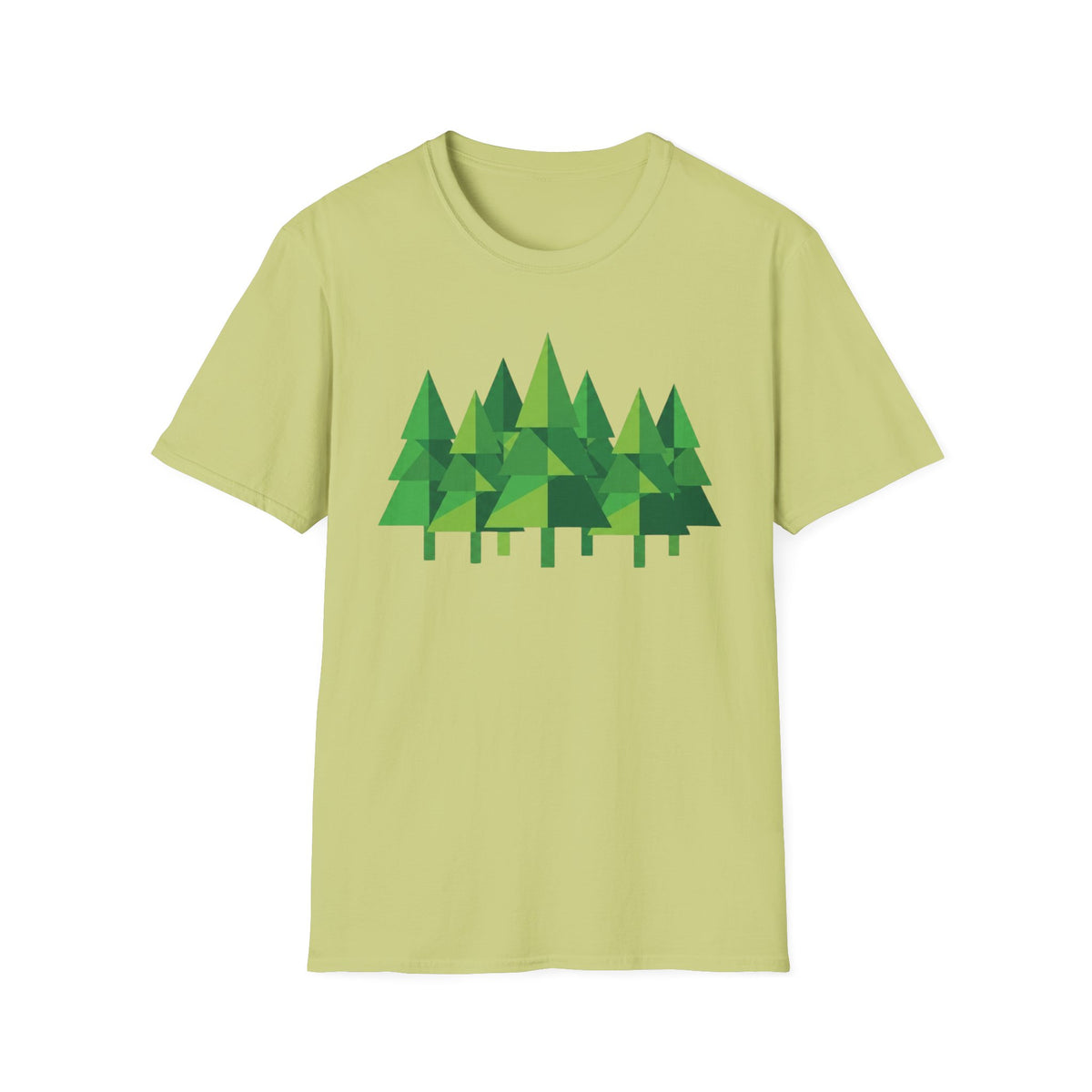 Forest Graphic T-Shirt — Minimal Green Pine Trees Tee