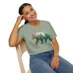 Forest Bear T-Shirt — Watercolor Woodland Bear Graphic Tee Shirt