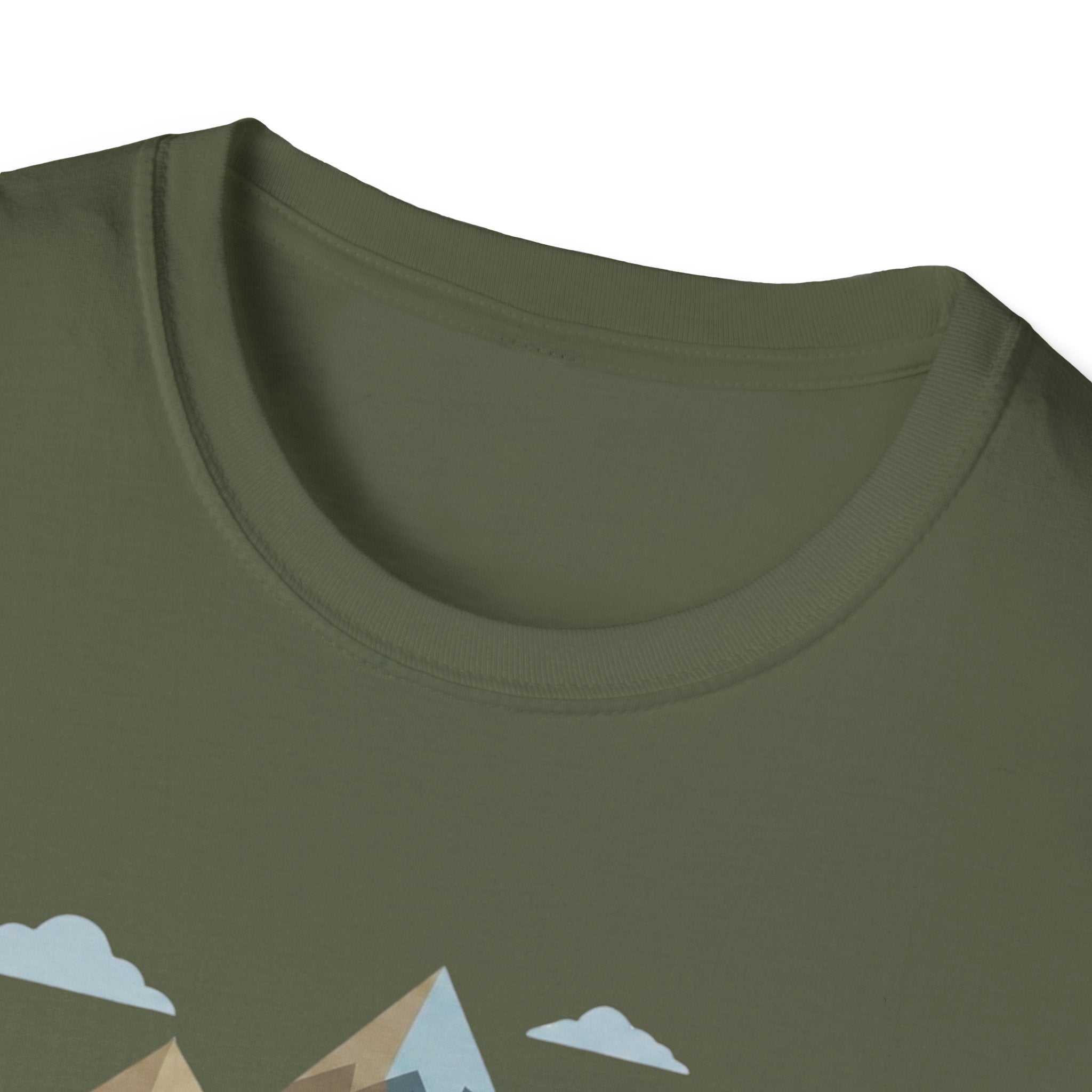Campground Scenic T-Shirt — Minimalist Tent & Campfire Graphic