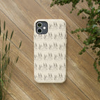 Biodegradable Phone Case — Eco-Friendly Forest Sketch Pattern