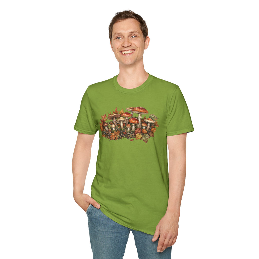 Mushroom & Autumn Leaves T-Shirt