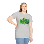 Forest Graphic T-Shirt — Minimal Green Pine Trees Tee