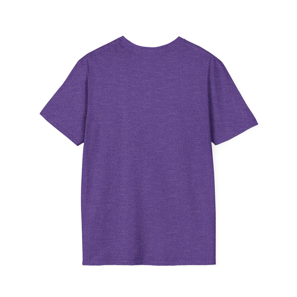 Mountain River T-Shirt — Geometric Blue Peaks & Flowing River