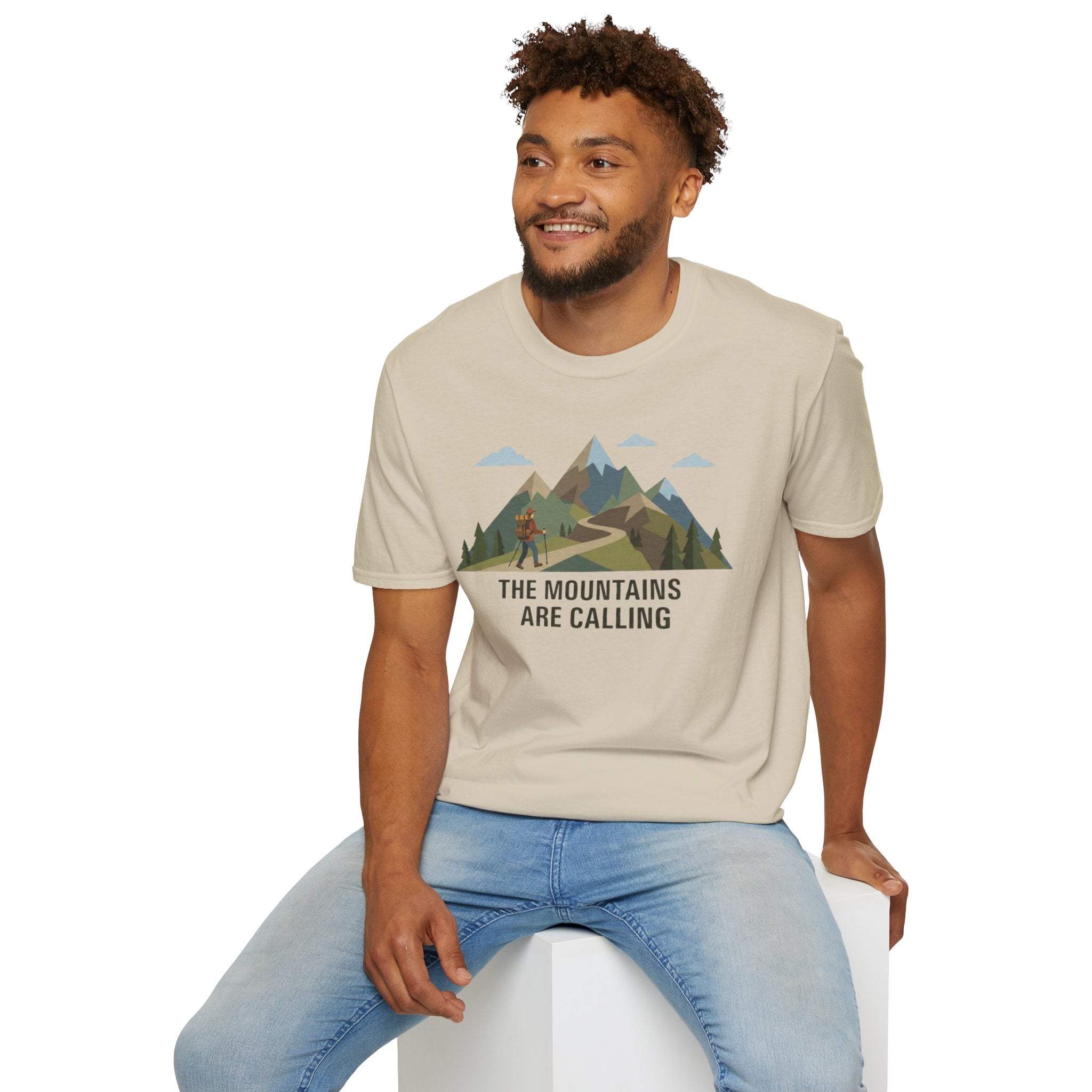 Campground Scenic T-Shirt — Minimalist Tent & Campfire Graphic
