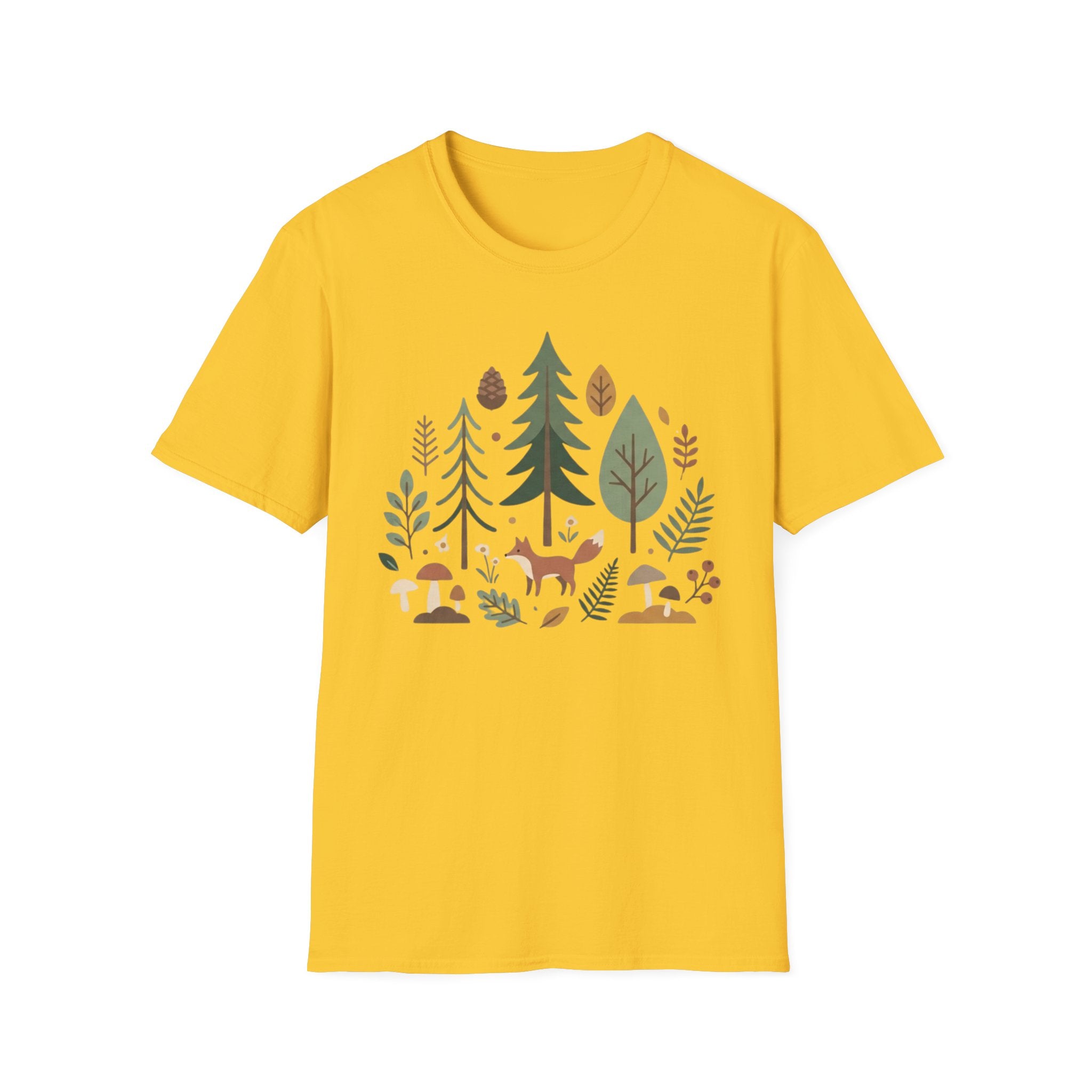 Woodland Fox T-Shirt — Nature Forest Camping Graphic Tee