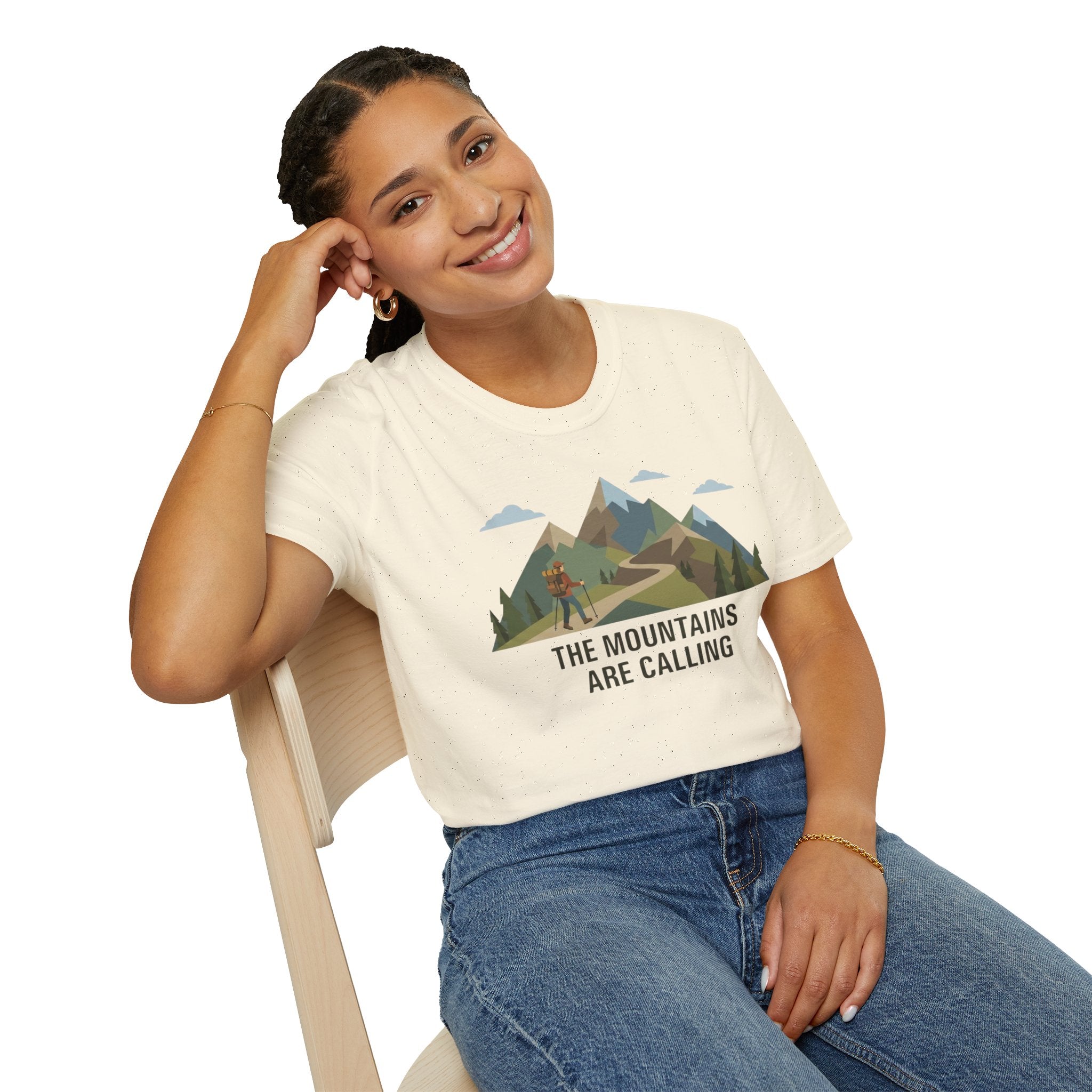 Campground Scenic T-Shirt — Minimalist Tent & Campfire Graphic