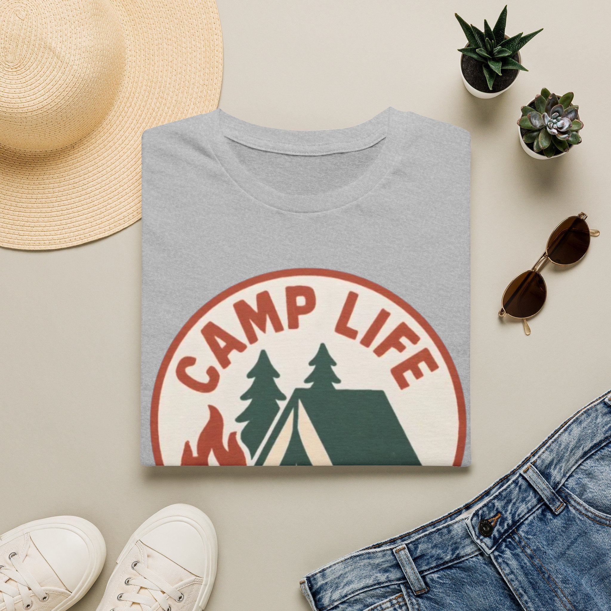 Camp Life T-Shirt — Tent & Campfire Outdoor Tee
