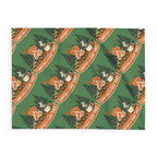 Campfire Cozy Fleece Blanket – 'Campfires & Good Times' Retro Outdoor Throw