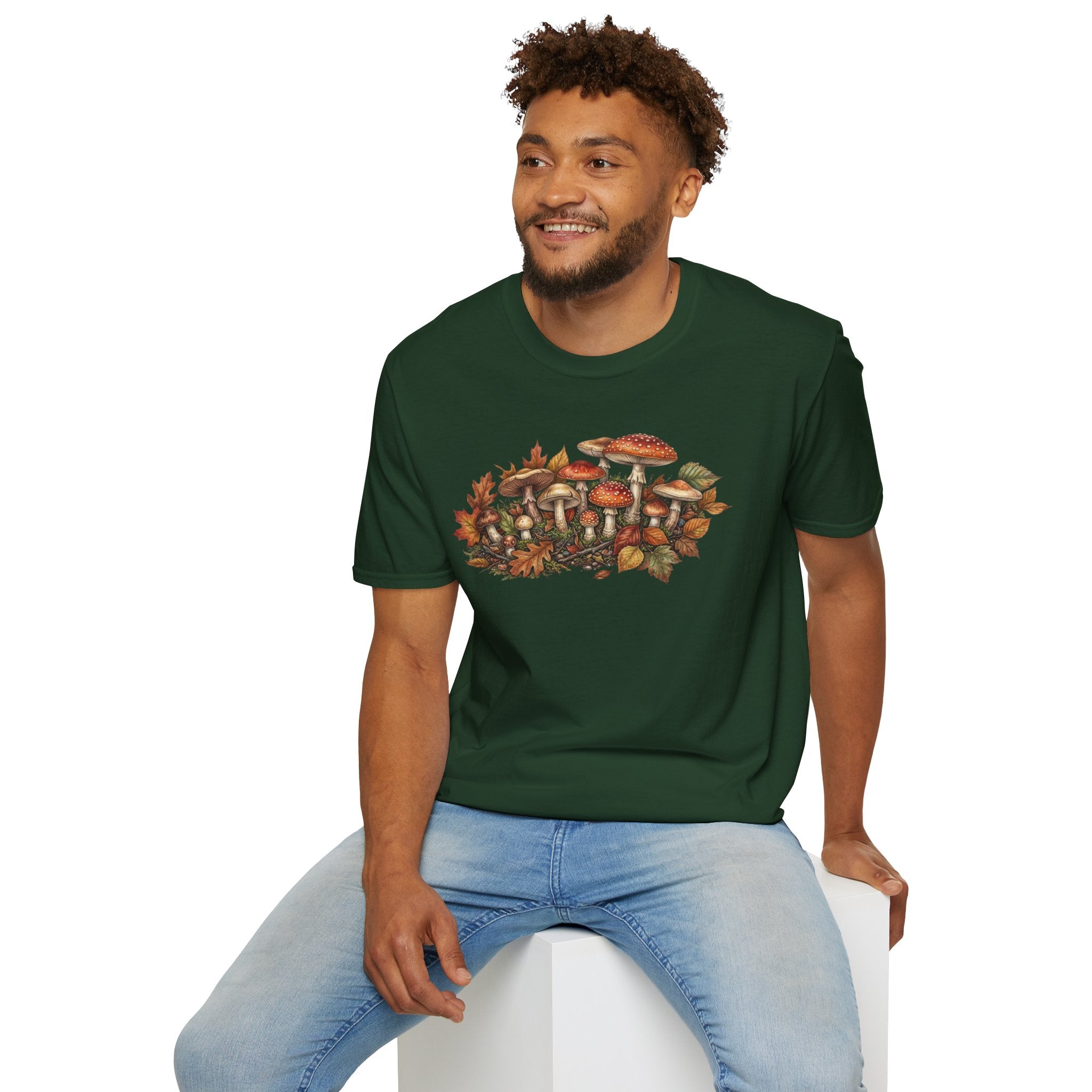 Mushroom & Autumn Leaves T-Shirt