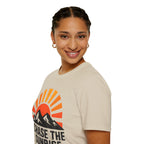Chase The Sunrise Mountain T-Shirt — Sunrise & Peaks Graphic Tee