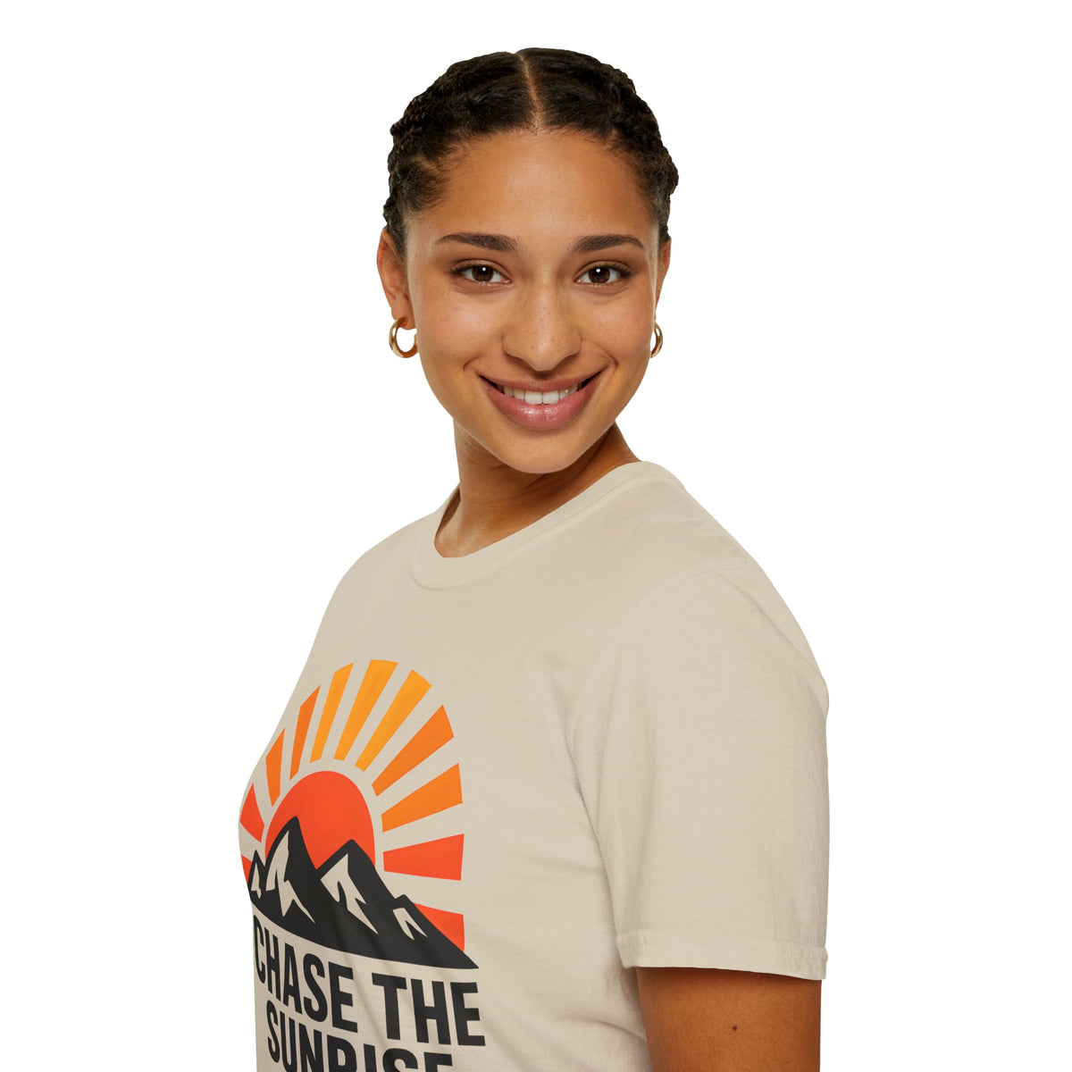 Chase The Sunrise Mountain T-Shirt — Sunrise & Peaks Graphic Tee