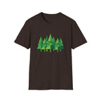 Forest Graphic T-Shirt — Minimal Green Pine Trees Tee