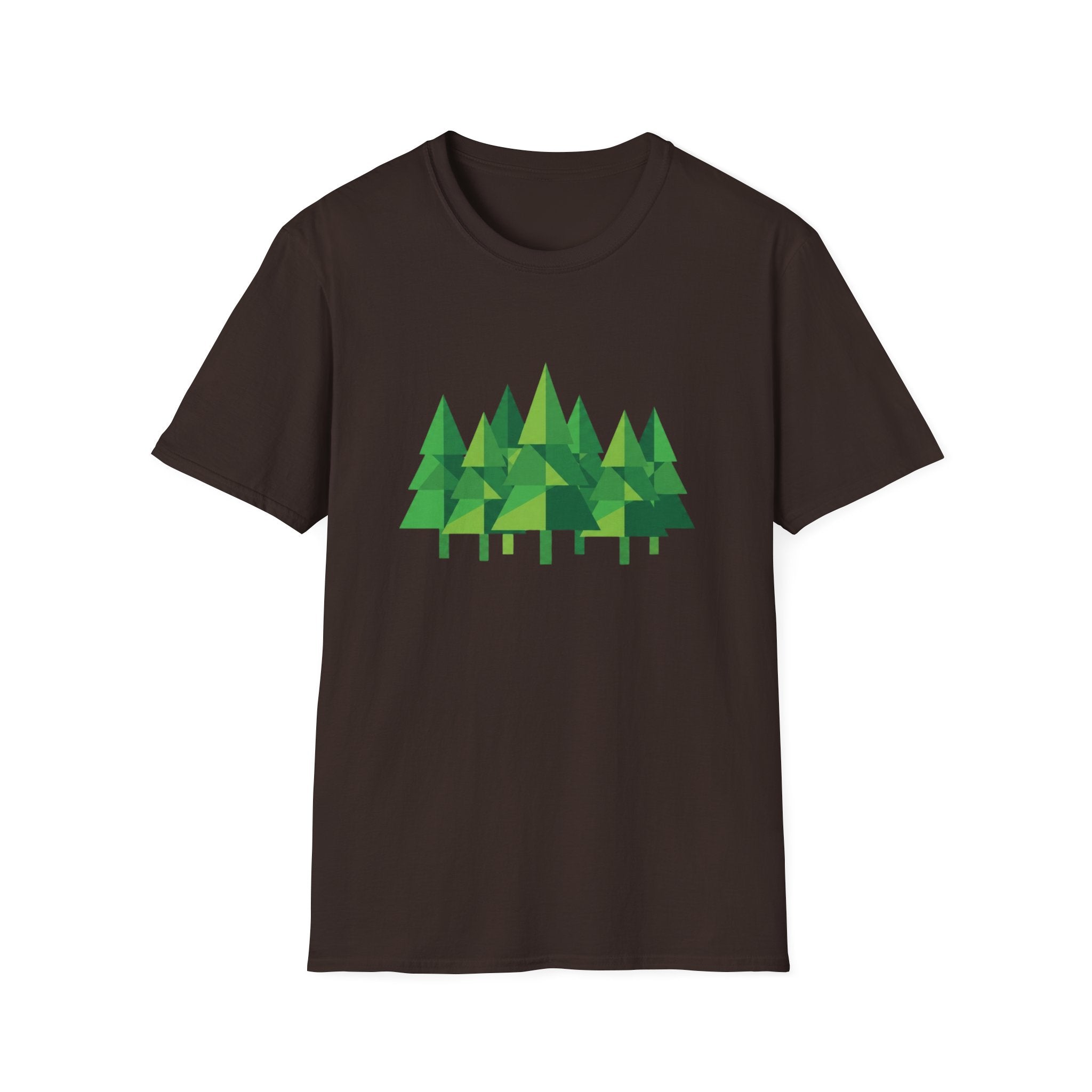 Forest Graphic T-Shirt — Minimal Green Pine Trees Tee