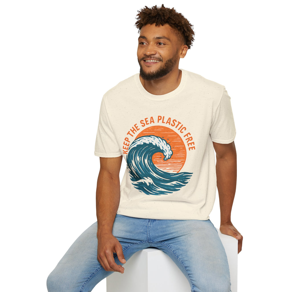 Keep the Sea Plastic Free T-Shirt — Ocean Conservation Wave Tee